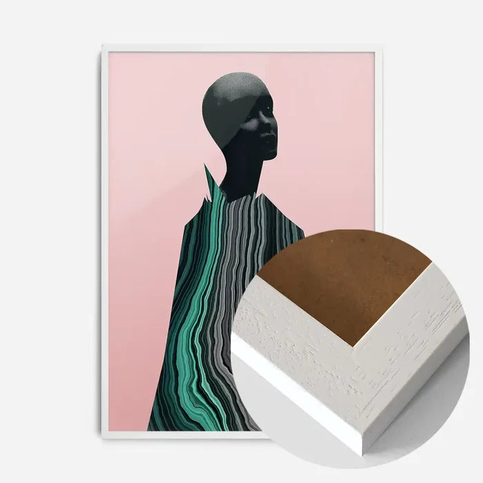 21x30cm | 8¼ x 11¾in / White Wood Frame