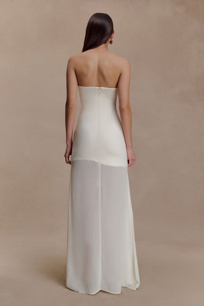 Mason Crepe And Chiffon Maxi Dress - Ivory