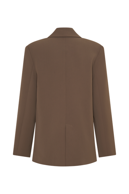 Mateo Oversized Blazer - Cacao Brown