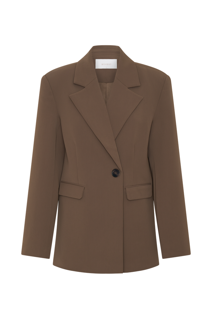 Mateo Oversized Blazer - Cacao Brown