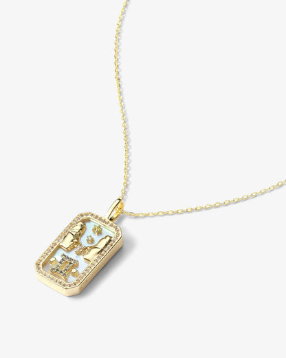 Zodiac Amulet Necklace - Gold