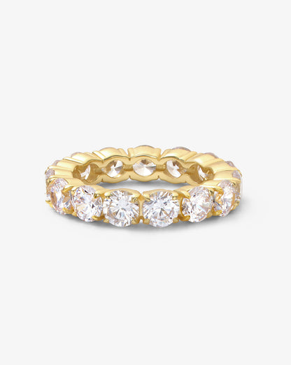 Grand Heiress Ring 4mm - Gold|White Diamondettes