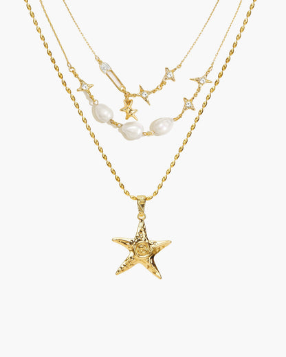 The Mellow Necklace & Starfish Necklace Set