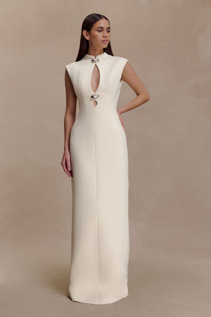 Michelle Cut Out Maxi Dress - Buttercream