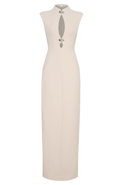 Michelle Cut Out Maxi Dress - Buttercream