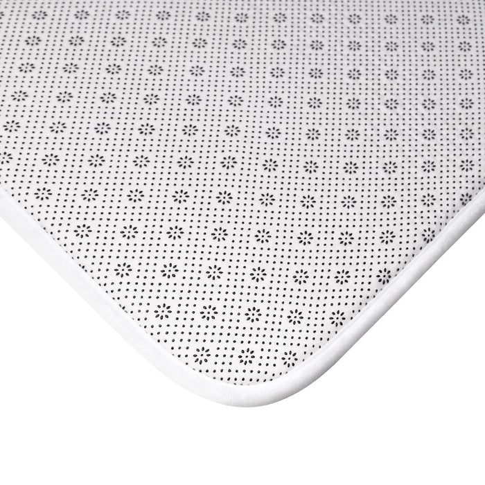 Modern Brown & Red Geometric Dots Memory Foam Mat - Printed in USA - MAT149