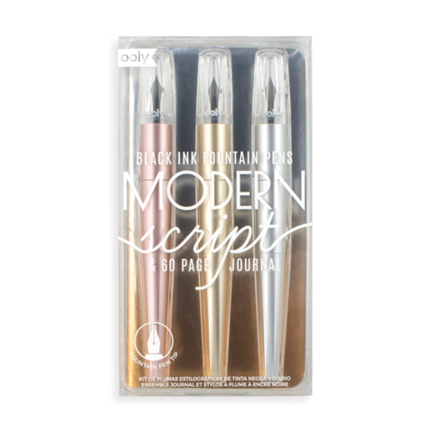 Modern Script Fountain Pen & Journal