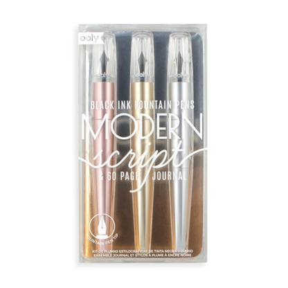 Modern Script Fountain Pen & Journal
