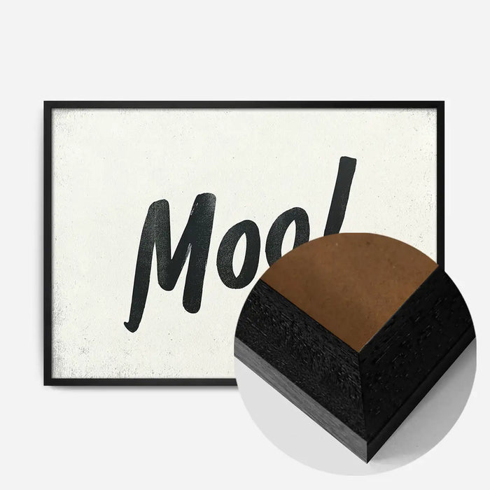 21x30cm | 8¼ x 11¾in / Black Wood Frame