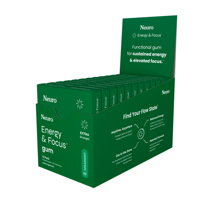 Neuro - Energy and Focus Gum | Extra Strength | Spearmint