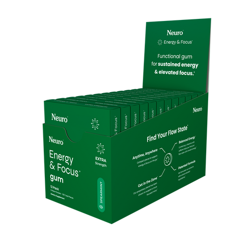 Neuro - Energy and Focus Gum | Extra Strength | Spearmint