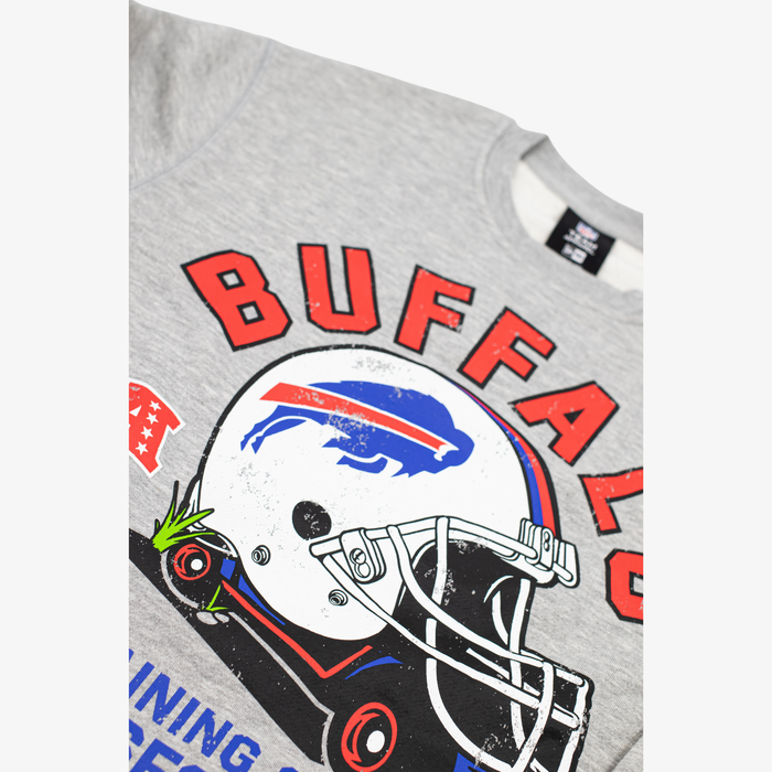 New Era Bills 2026 Training Camp Grey Helmet Crewneck