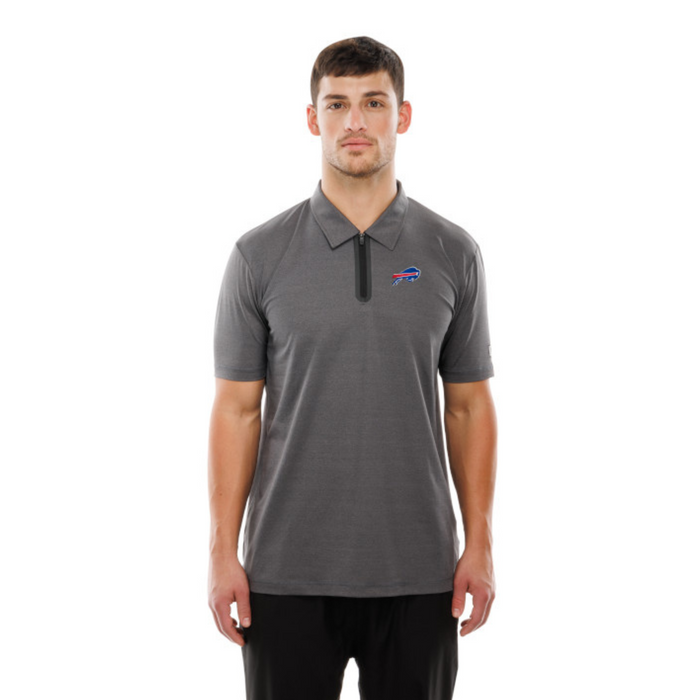 New Era Buffalo Bills Gray Zip Polo