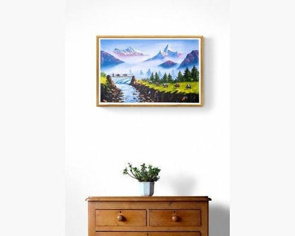 Oil Painting of Mount Annapurna - Himalayas Shop