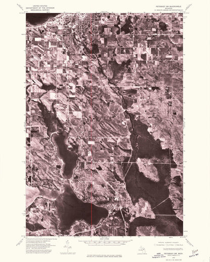 Old Map of Bay Harbor, Michigan by USGS, 1975 – Petoskey, Walloon Lake & Little Traverse Bay