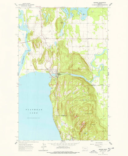 Old Map of Bigfork, Montana by USGS, 1962 – Flathead Lake, Swan River & Mission Mountains