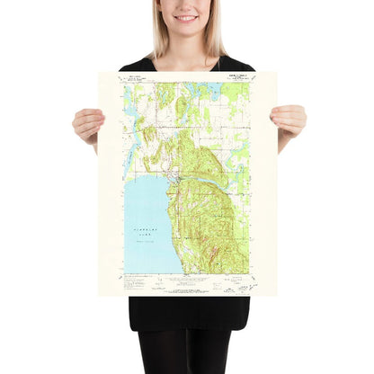 Old Map of Bigfork, Montana by USGS, 1962 – Flathead Lake, Swan River & Mission Mountains
