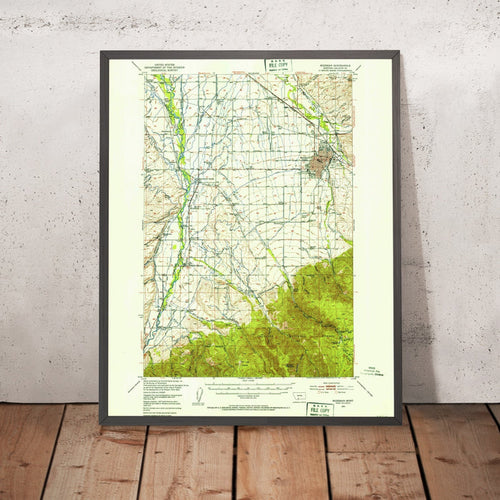 Old Map of Bozeman, Montana by USGS, 1953 – Gallatin Valley & Bridger Mountains