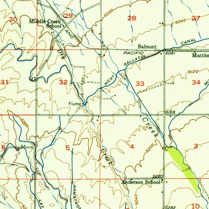 Old Map of Bozeman, Montana by USGS, 1953 – Gallatin Valley & Bridger Mountains