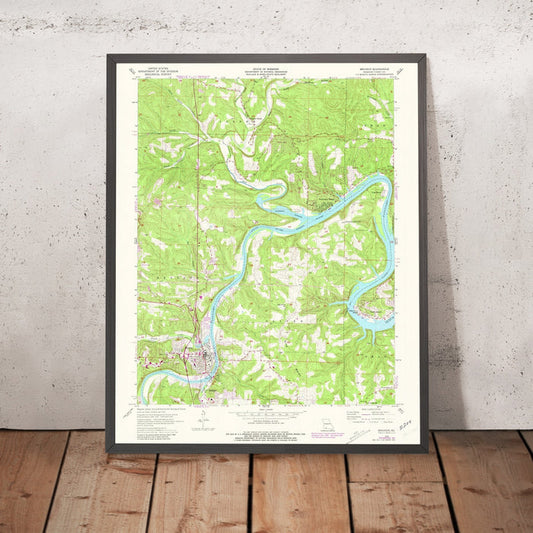 Old Map of Branson, Missouri by USGS, 1956 – Table Rock Lake & Lake Taneycomo