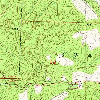 Old Map of Branson, Missouri by USGS, 1956 – Table Rock Lake & Lake Taneycomo