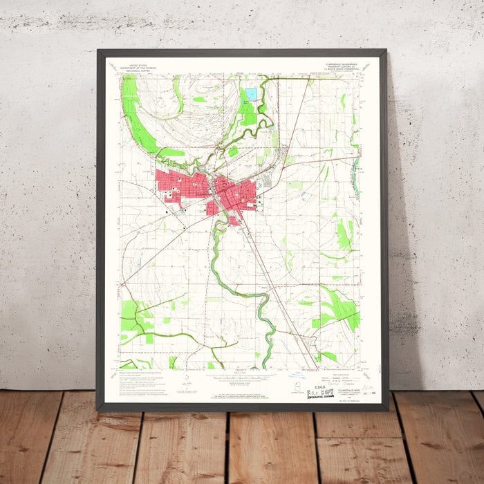 Old Map of Clarksdale, Mississippi, 1967 by USGS – Coahoma County & Sunflower River