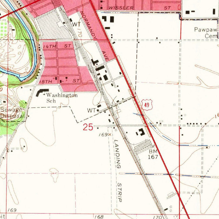 Old Map of Clarksdale, Mississippi, 1967 by USGS – Coahoma County & Sunflower River