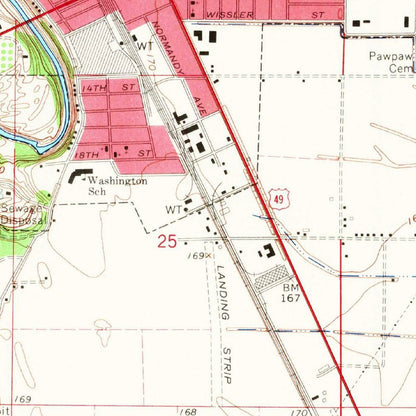 Old Map of Clarksdale, Mississippi, 1967 by USGS – Coahoma County & Sunflower River