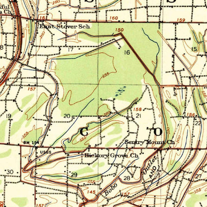 Old Map of Clarksdale, Mississippi by USGS, 1939 – Mississippi Delta & Sunflower River