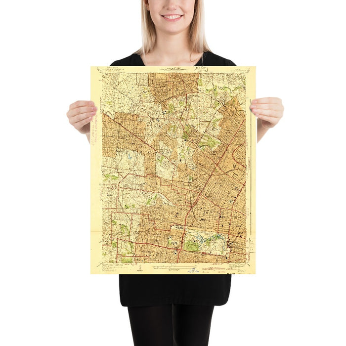 Old Map of Clayton, Missouri by USGS, 1941 – St. Louis, Forest Park & University City