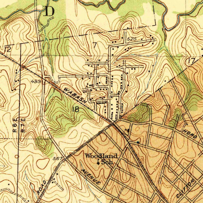 Old Map of Clayton, Missouri by USGS, 1941 – St. Louis, Forest Park & University City