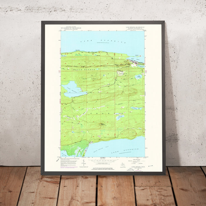 Old Map of Copper Harbor, Michigan by USGS, 1948 – Lake Medora & Lake Superior