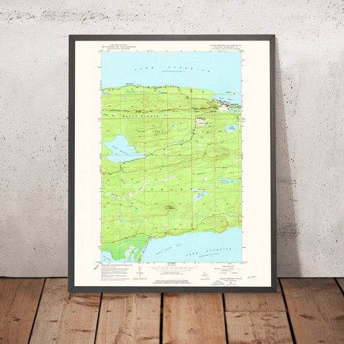 Old Map of Copper Harbor, Michigan by USGS, 1948 – Lake Medora & Lake Superior