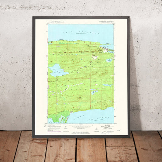 Old Map of Copper Harbor, Michigan by USGS, 1948 – Lake Medora & Lake Superior
