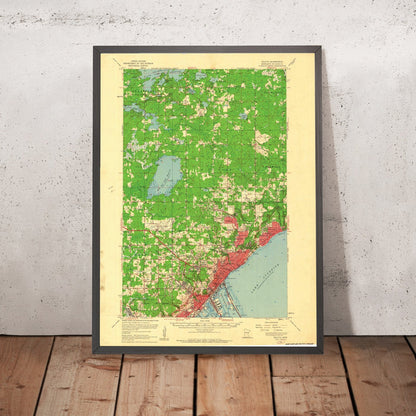 Old Map of Duluth, Minnesota by USGS, 1953 – Lake Superior & St. Louis River