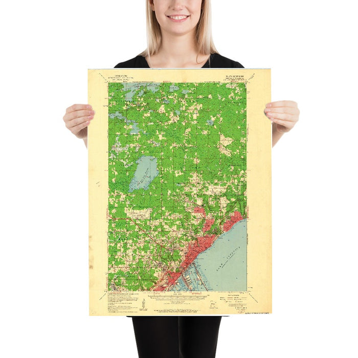 Old Map of Duluth, Minnesota by USGS, 1953 – Lake Superior & St. Louis River