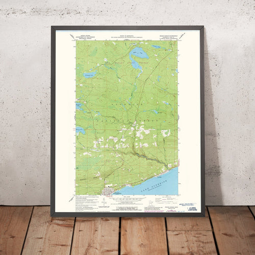 Old Map of Grand Marais, Minnesota by USGS, 1960 – Lake Superior & Boundary Waters Canoe Area