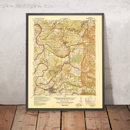 Old Map of Greenwood, Mississippi by USGS, 1940 – Yazoo & Tallahatchie Rivers, Mississippi Delta