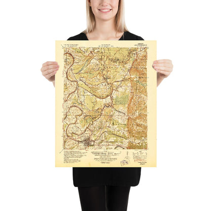 Old Map of Greenwood, Mississippi by USGS, 1940 – Yazoo & Tallahatchie Rivers, Mississippi Delta