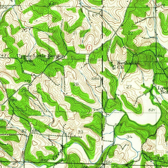 Old Map of Hermann, Missouri by USGS, 1942 – Missouri River & Historic Wine Country