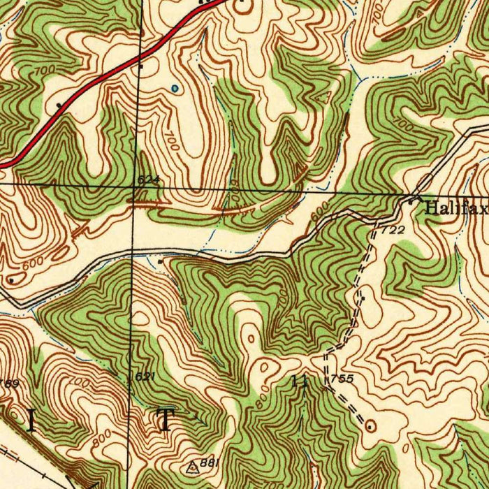 Old Map of Jefferson City, Missouri by USGS, 1939 – Missouri River, Cedar City & State Capitol