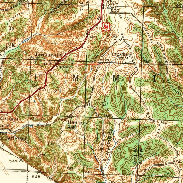 Old Map of Jefferson City, Missouri by USGS, 1942 – Missouri River, Osage River & Lake of the Ozarks