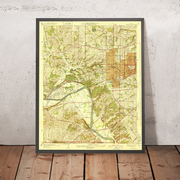 Old Map of Kirkwood, Missouri by USGS, 1940 – Valley Park, River Des Peres & Gravois Creek
