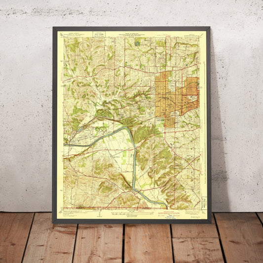 Old Map of Kirkwood, Missouri by USGS, 1940 – Valley Park, River Des Peres & Gravois Creek