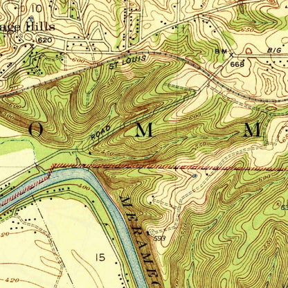 Old Map of Kirkwood, Missouri by USGS, 1940 – Valley Park, River Des Peres & Gravois Creek