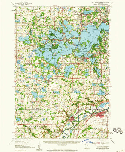 Old Map of Lake Minnetonka, Minnesota by USGS, 1958 – Excelsior, Wayzata & Crystal Bay