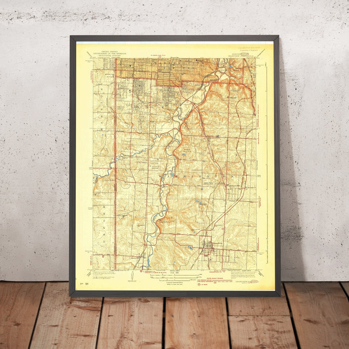 Old Map of Leawood, Kansas by USGS, 1939 – Kansas City, Overland Park & Shawnee