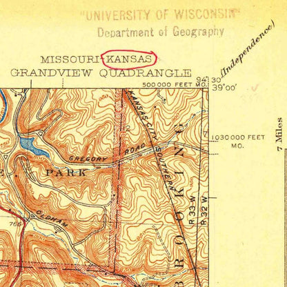 Old Map of Leawood, Kansas by USGS, 1939 – Kansas City, Overland Park & Shawnee