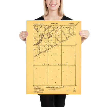 Old Map of Lutsen, Minnesota by USGS, 1919 – Grand Marais & Lake Superior