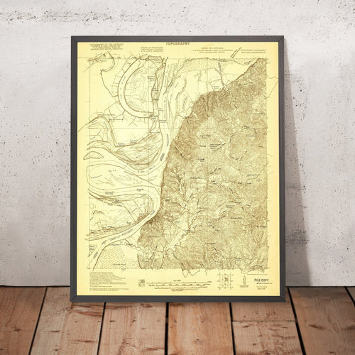 Old Map of Natchez, Mississippi by USGS, 1921 – Mississippi River & Aiken Island